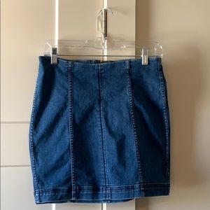 Free People Modern Femme Denim Skirt